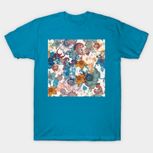 Vintage Pattern of Flowers and Design Ornaments T-Shirt